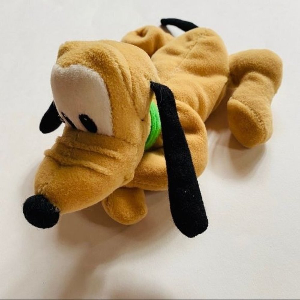 Vintage Disney Pluto Plush Stuffed Animal Small Laying Down Puppy Pluto Toy - Picture 6 of 9